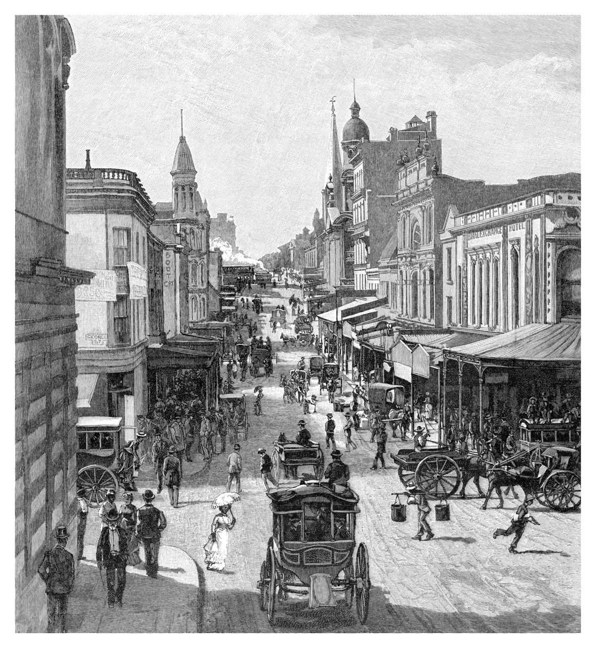 King Street, Sydney, Nový Jižní Wales, Austrálie, 1886. od J. R. Ashton