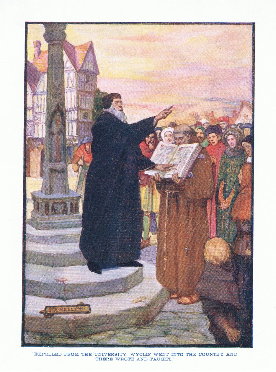 Wyclif byl vyloučen z univerzity a odešel do země, kde psal a učil z anglické literatury pub. od T C & EC Jack, kolem roku 1920 od J. R. Skelton