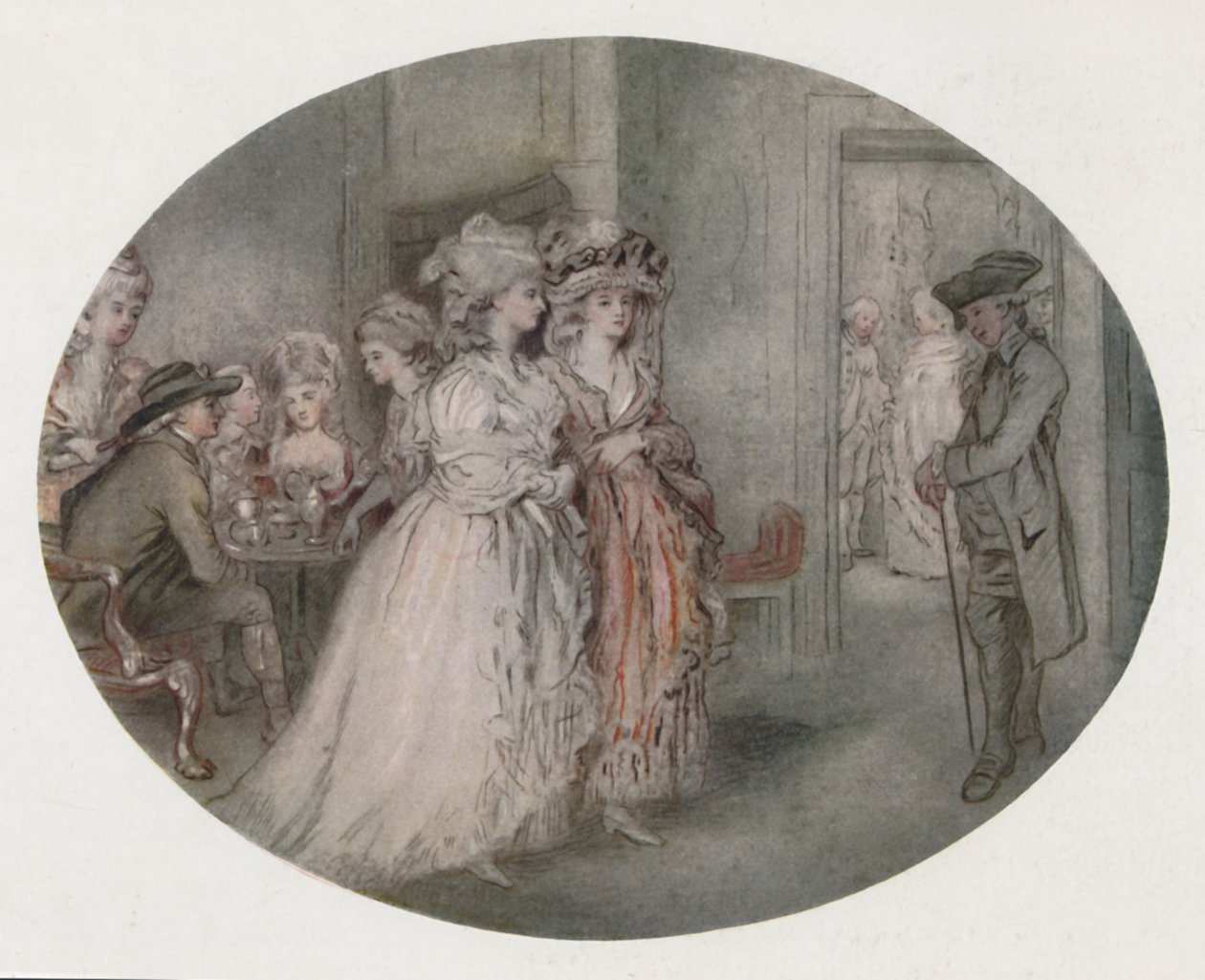 Promenáda v Carlisle House, 1780, 1920 od J. R. Smith