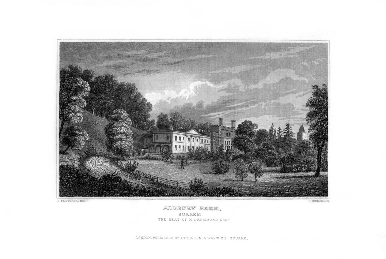 Aldbury Park, Surrey, 1829. od J. Rogers