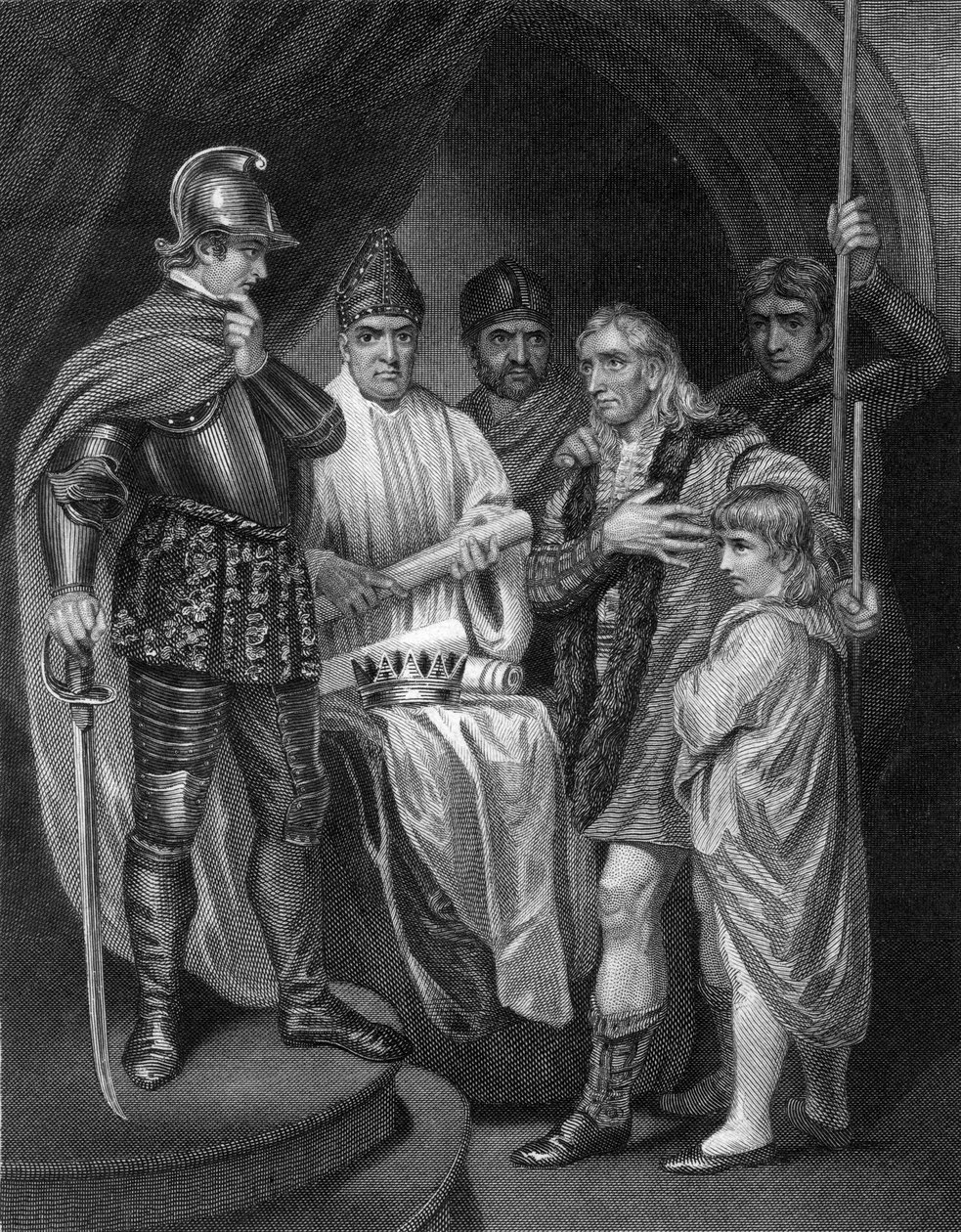 Balliol vzdává svou korunu Edwardovi I. Anglickému, 1296. od J. Rogers
