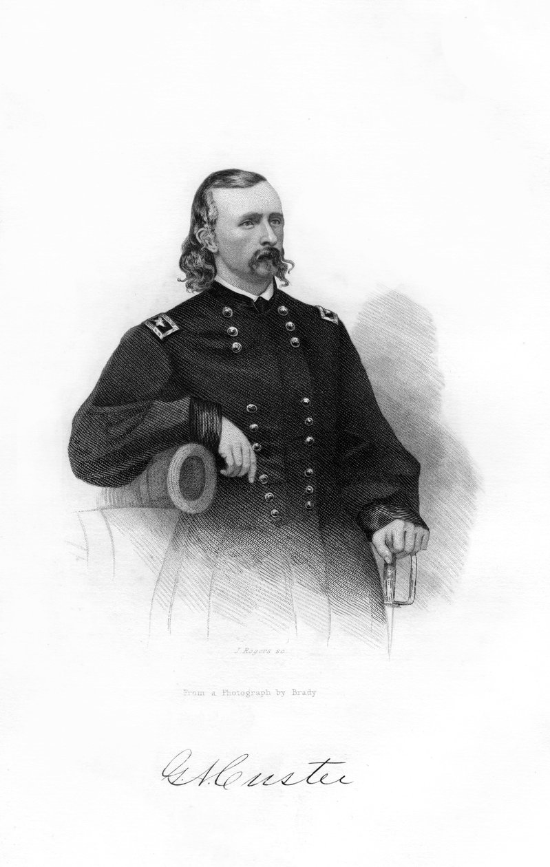 Generál George Armstrong Custer, velitel kavalérie US Union Army, 1862-1867. od J. Rogers