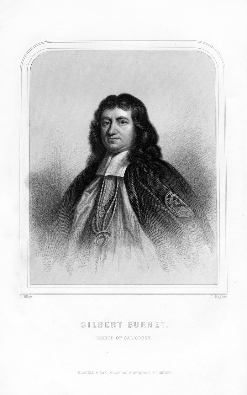 Gilbert Burnet , skotský teolog a historik, 1870 od J. Rogers