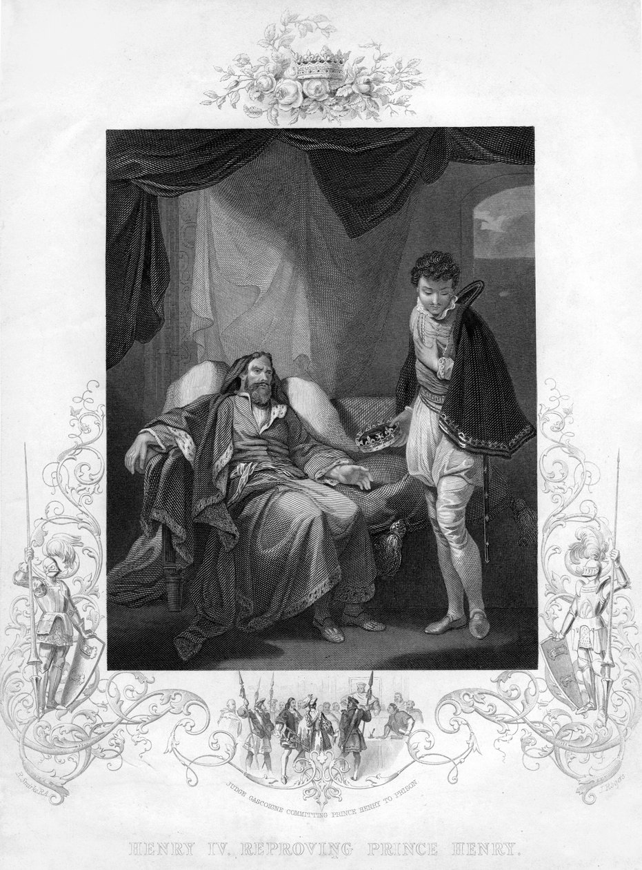 Jindřich IV. kritizující prince Jindřicha, 19. století. od J. Rogers
