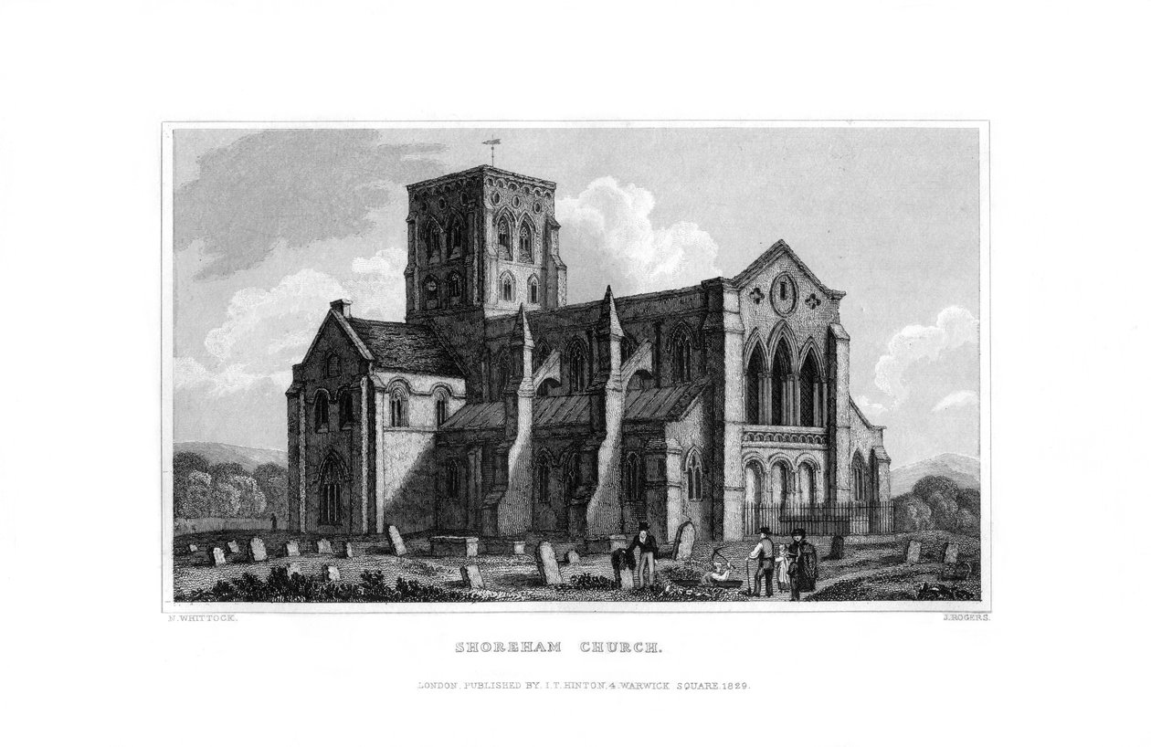 Shoreham Church, West Sussex, 1829. od J. Rogers