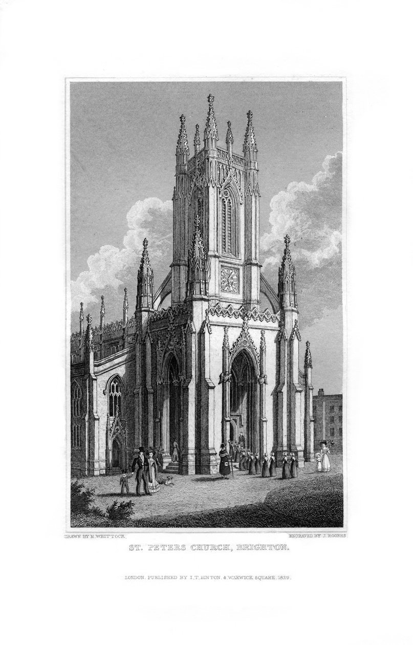 St Peters Church, Brighton, East Sussex, 1829. od J. Rogers