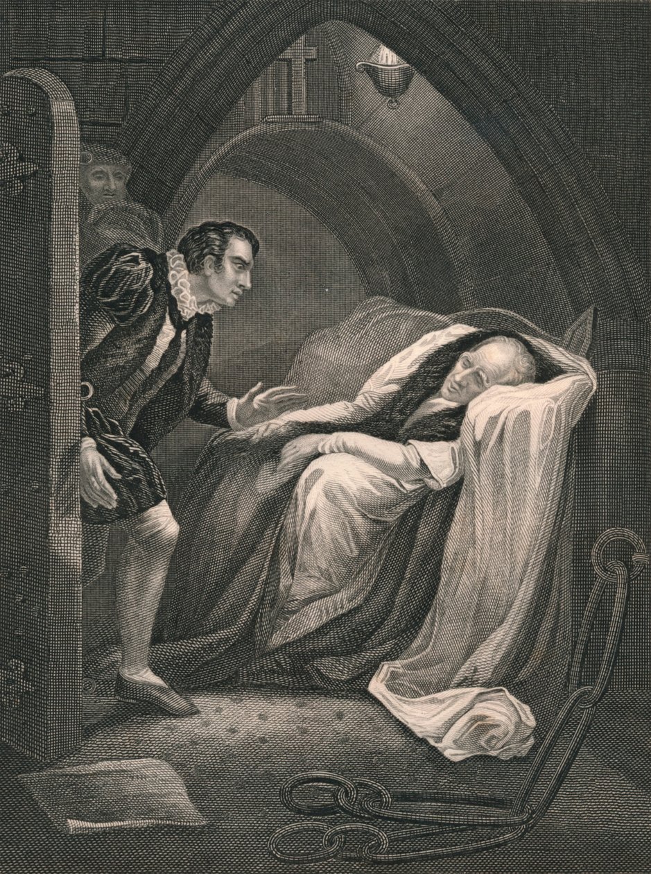 Smrt Mortimera., polovina 19. století. od J. Rogers