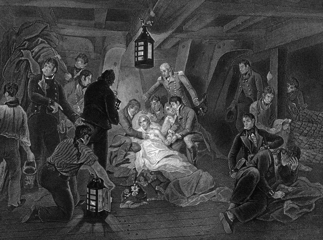 Smrt admirála lorda Nelsona, 1805 c1857 od J. Rogers