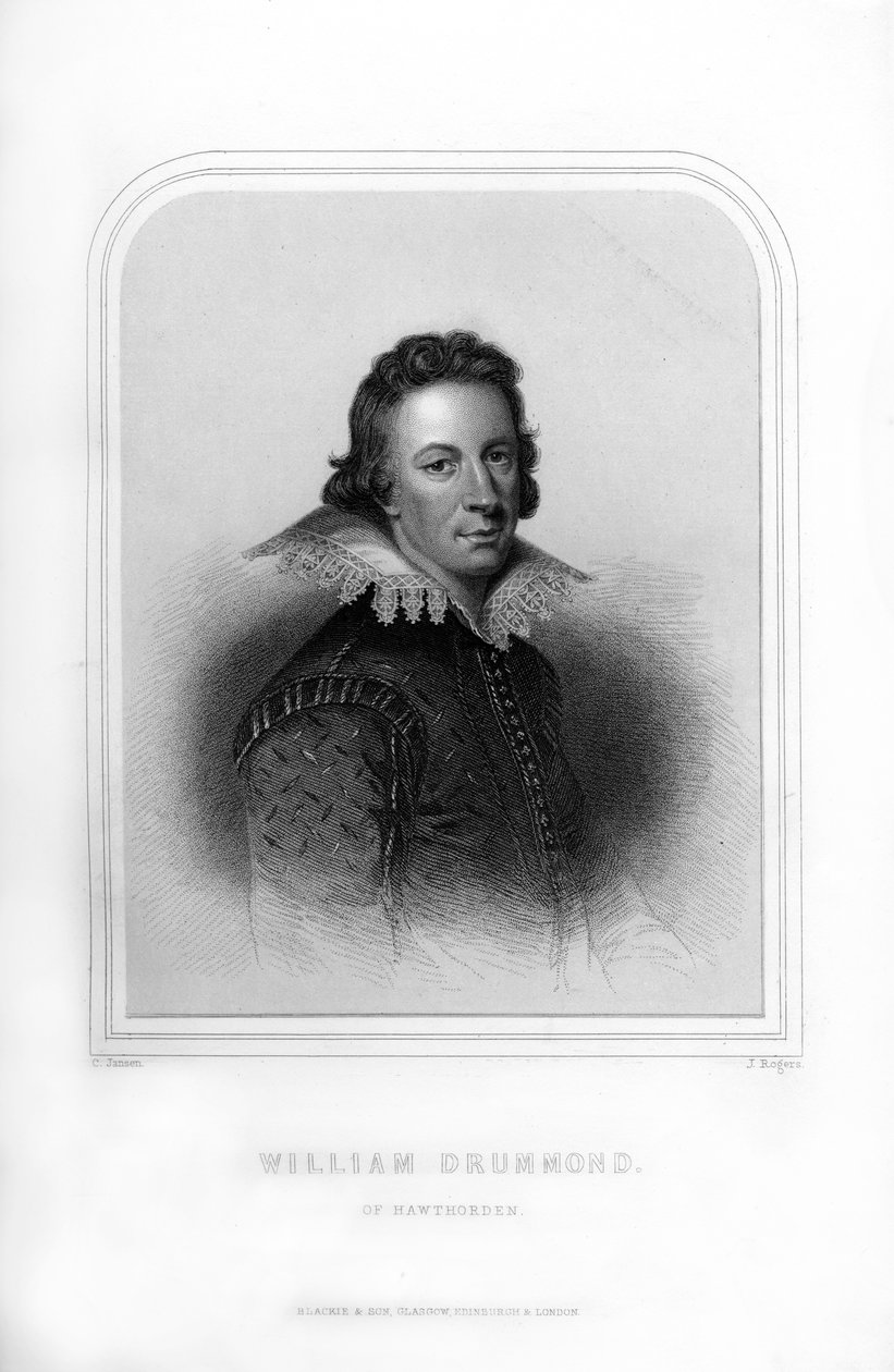 William Drummond, skotský básník, 1870. od J. Rogers