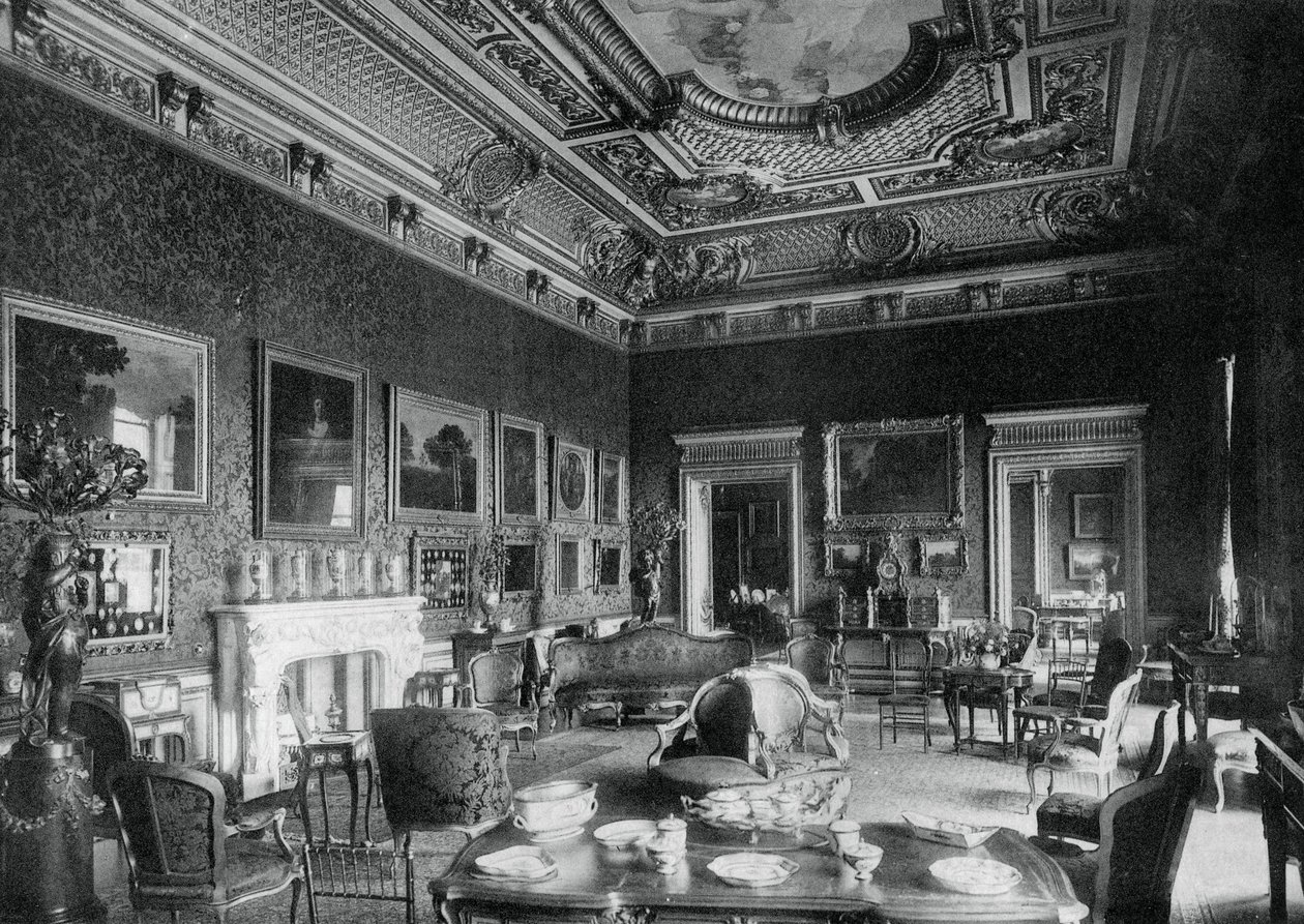 Přijímací pokoj, Montagu House, 1908. od J Russell and Sons