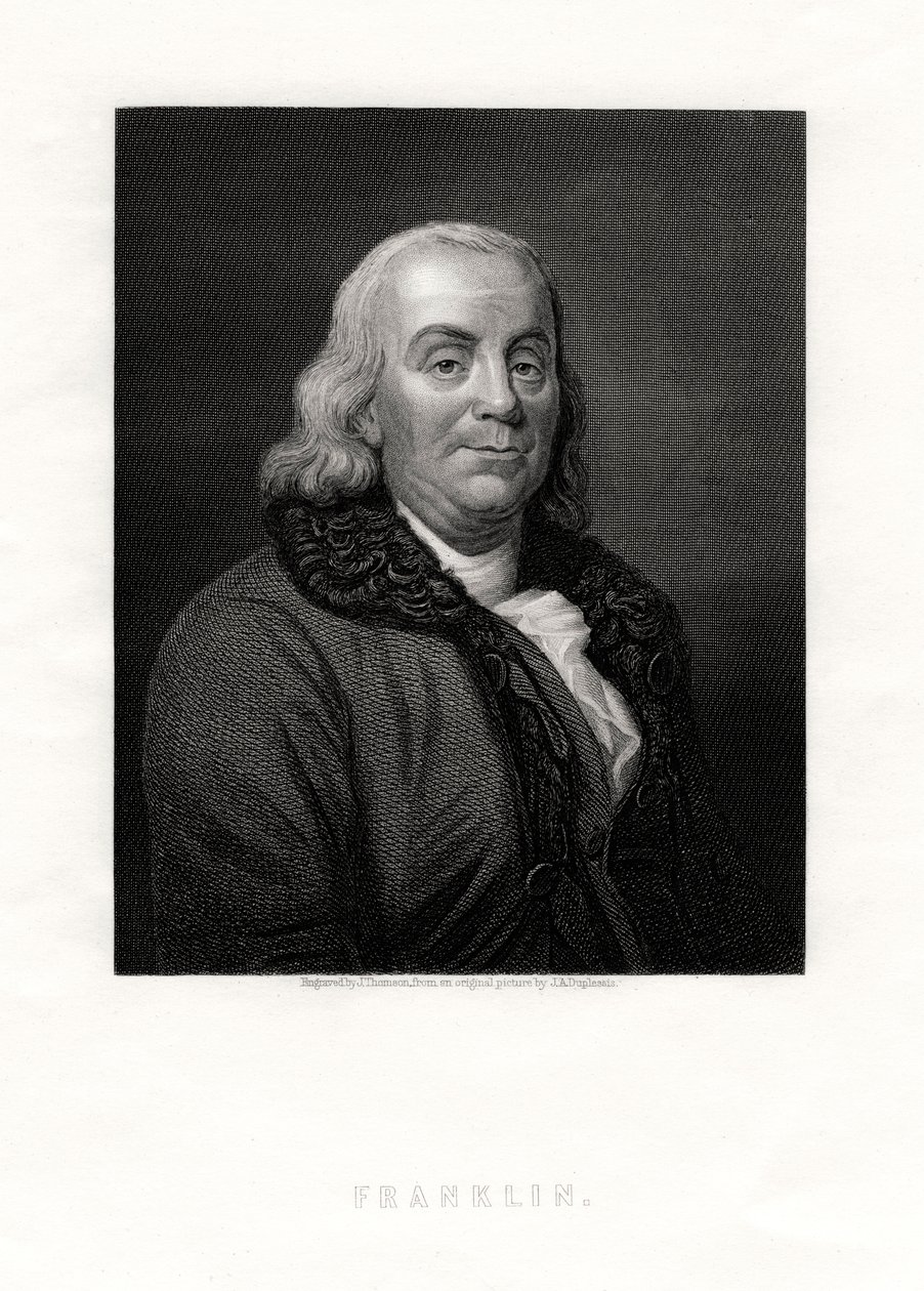 Benjamin Franklin, politická osobnost a státníci Spojených států, 19. století od J. Thomson