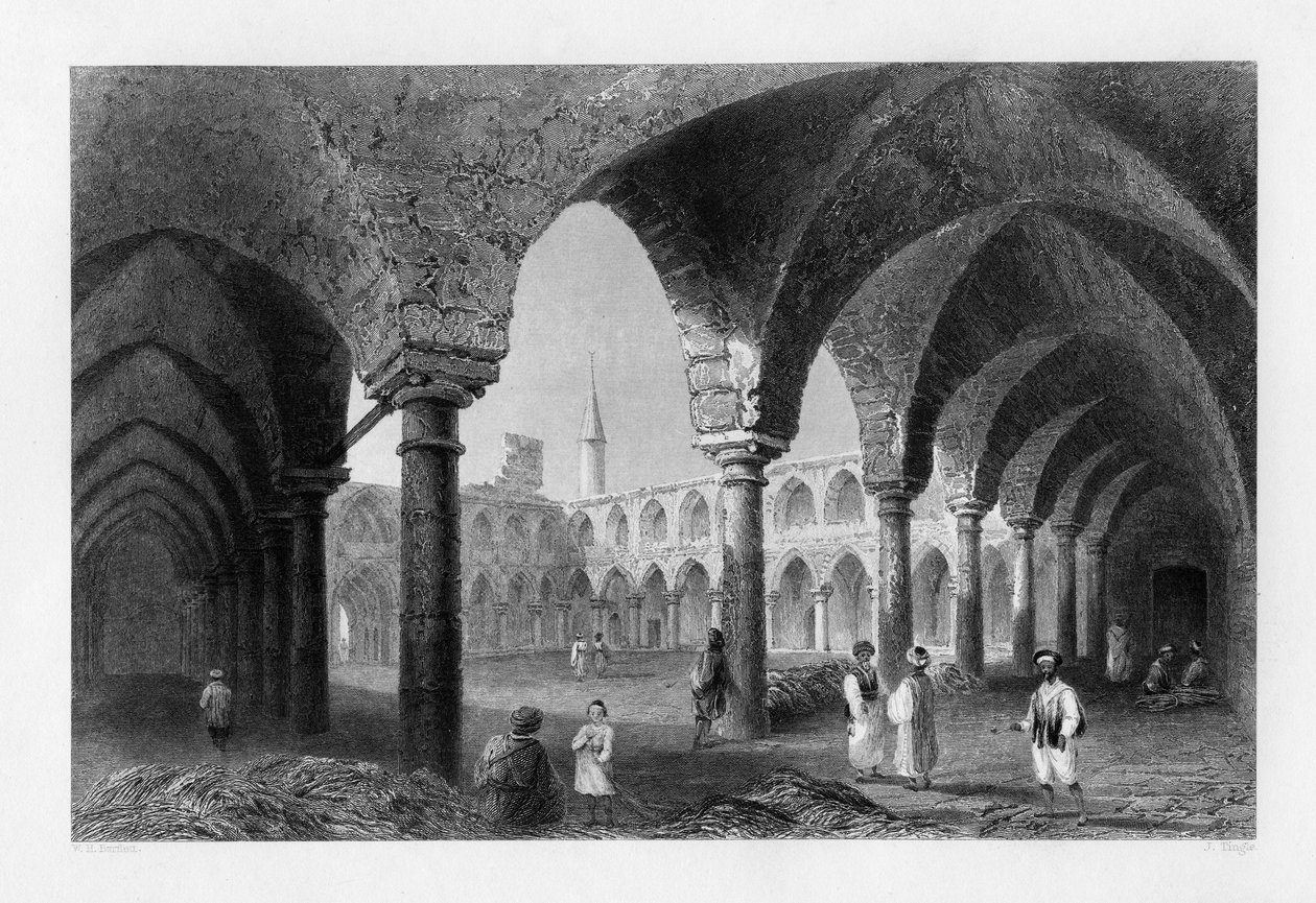 Starověké budovy v St Jean DAcre Acre, Izrael, 1841. od J. Tingle