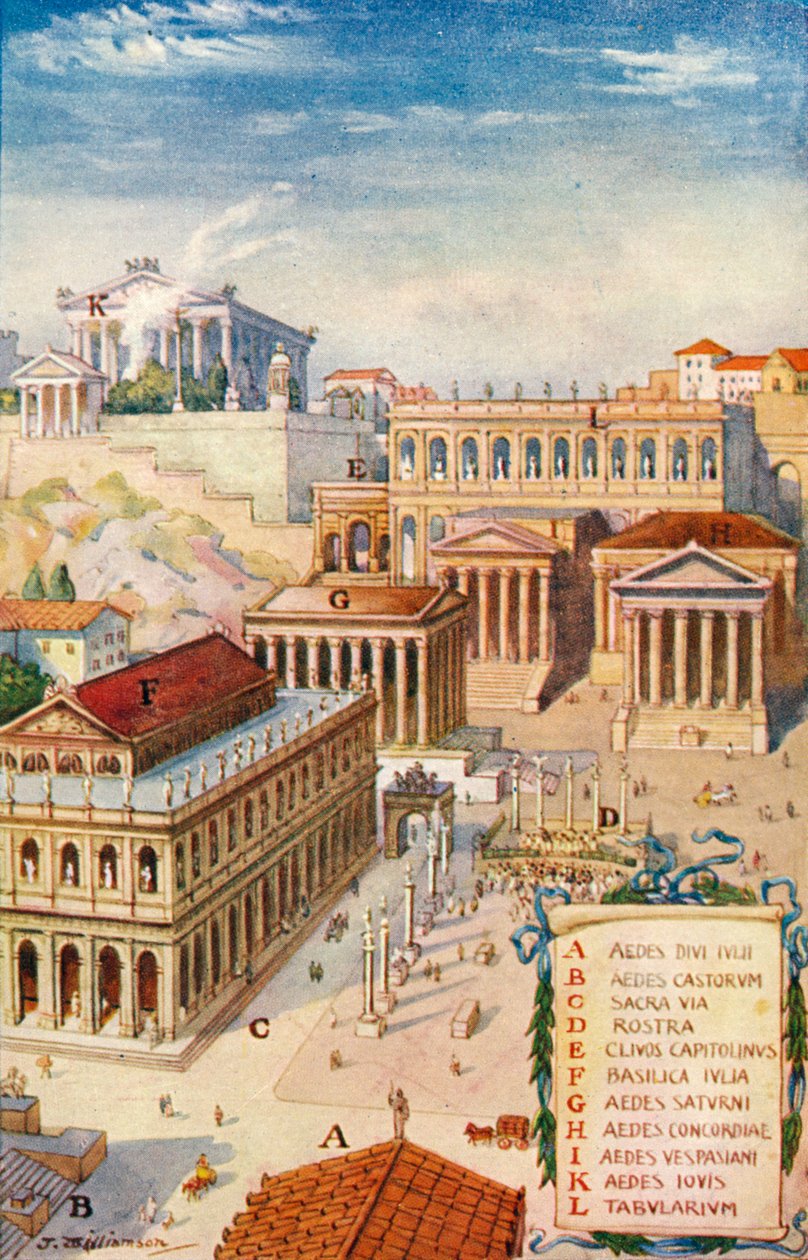 Římská říše - Forum Romanum (tisk) od J. Williamson