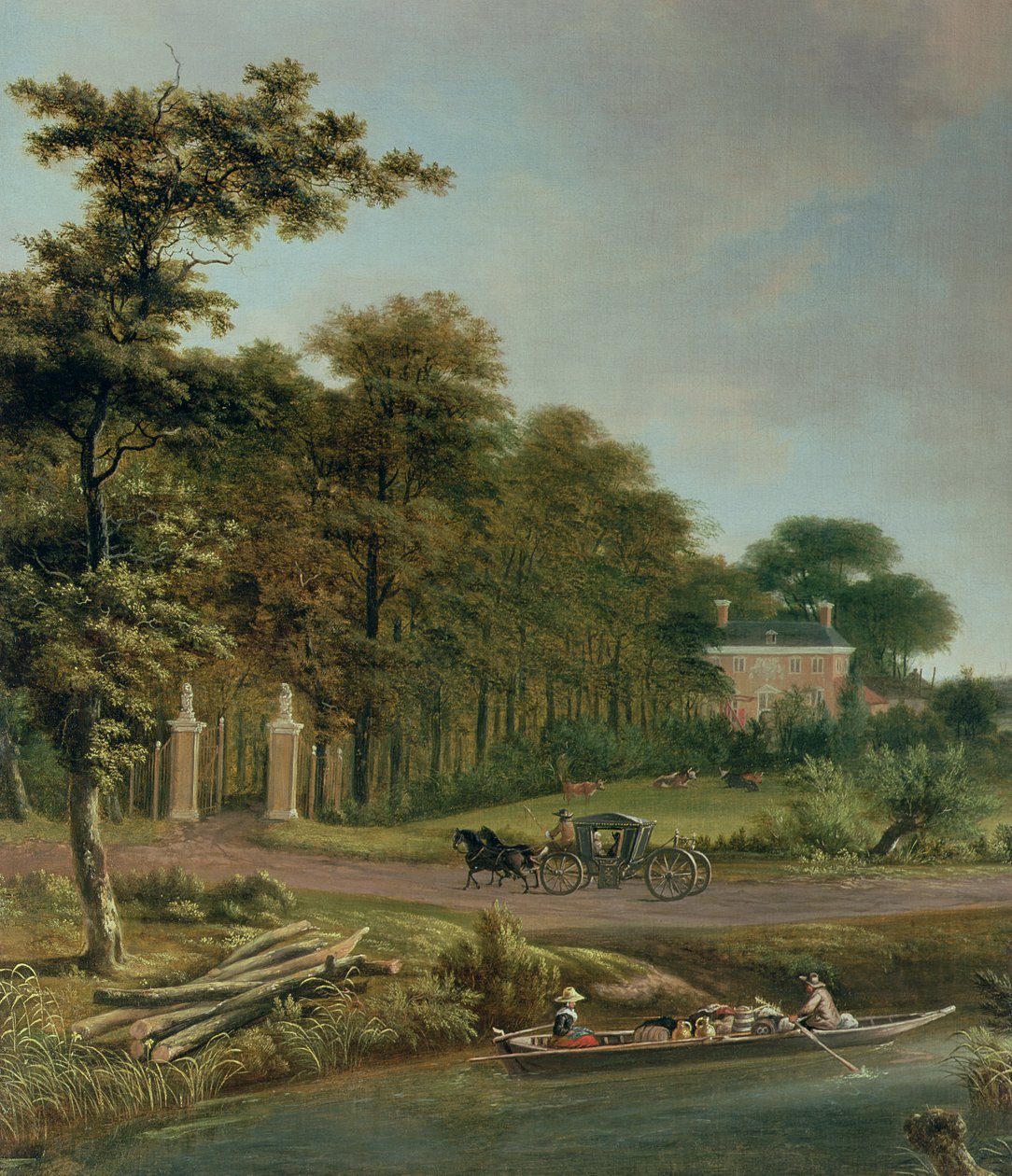 Venkovský dům od J. and Velde, A.van Hackaert