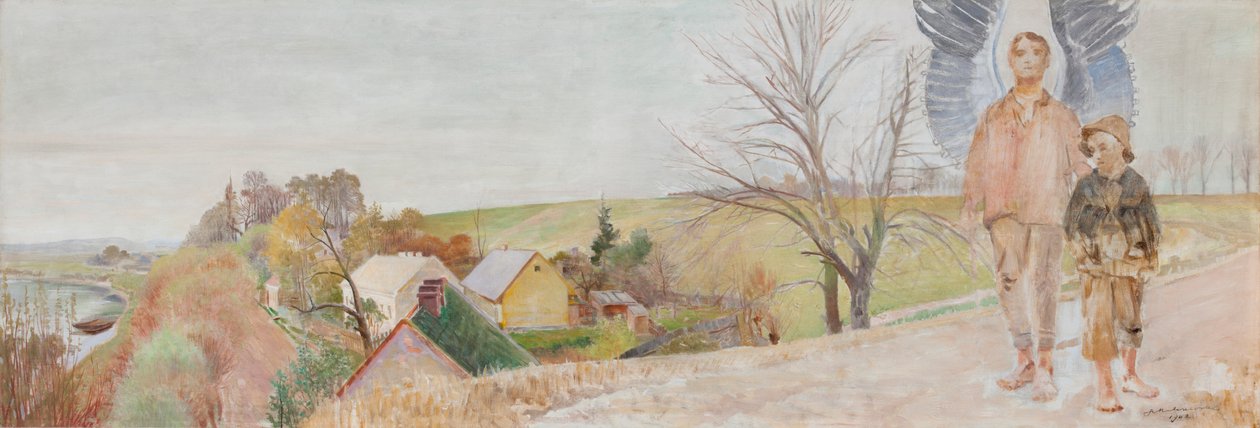 Anděl s Tobiasem od Jacek Malczewski