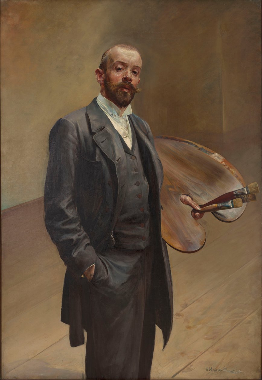 Autoportrét s paletou od Jacek Malczewski
