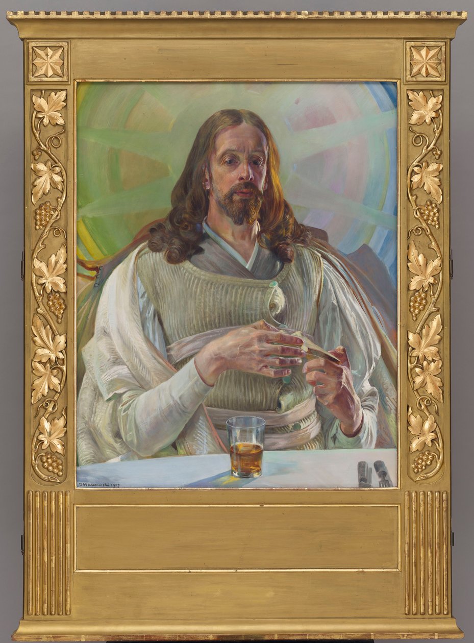 Kristus v Emauzích - střední část triptychu od Jacek Malczewski