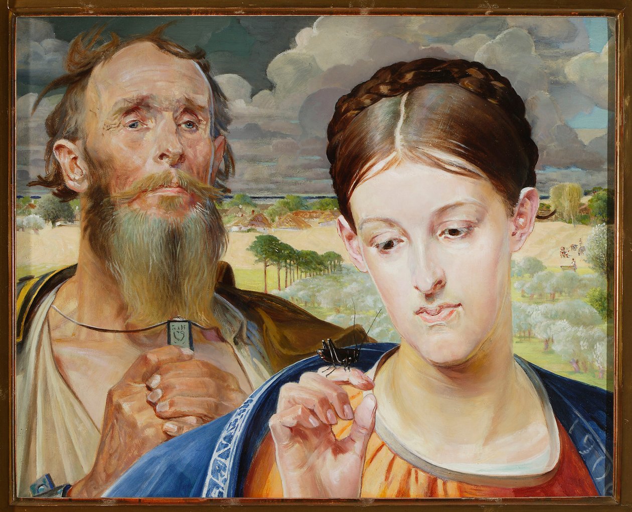 Hudba - levé křídlo triptychu od Jacek Malczewski