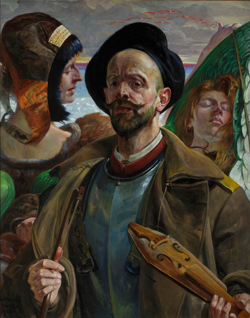 Na jedné struně – Autoportrét od Jacek Malczewski