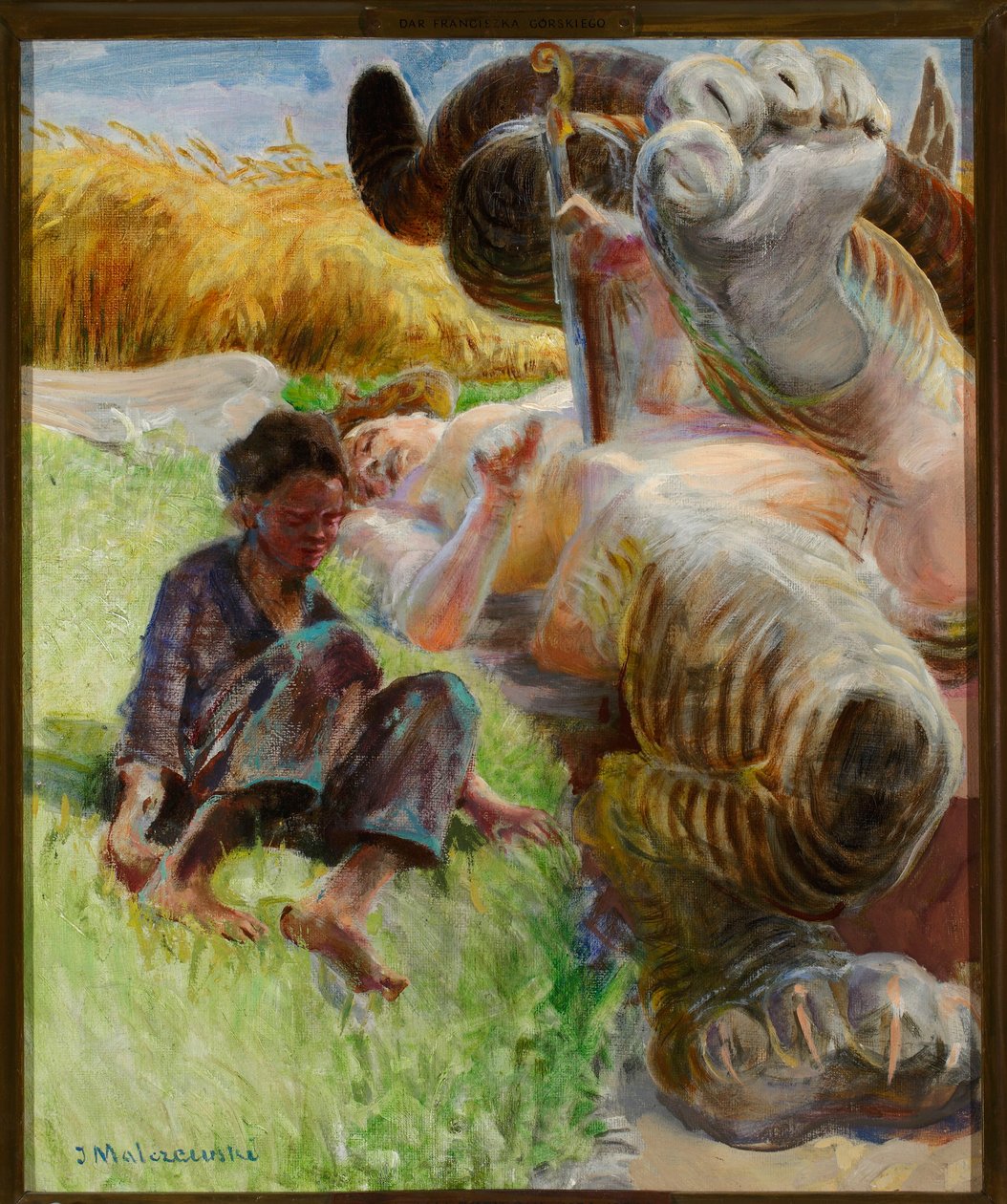Pastýř a harpyje od Jacek Malczewski
