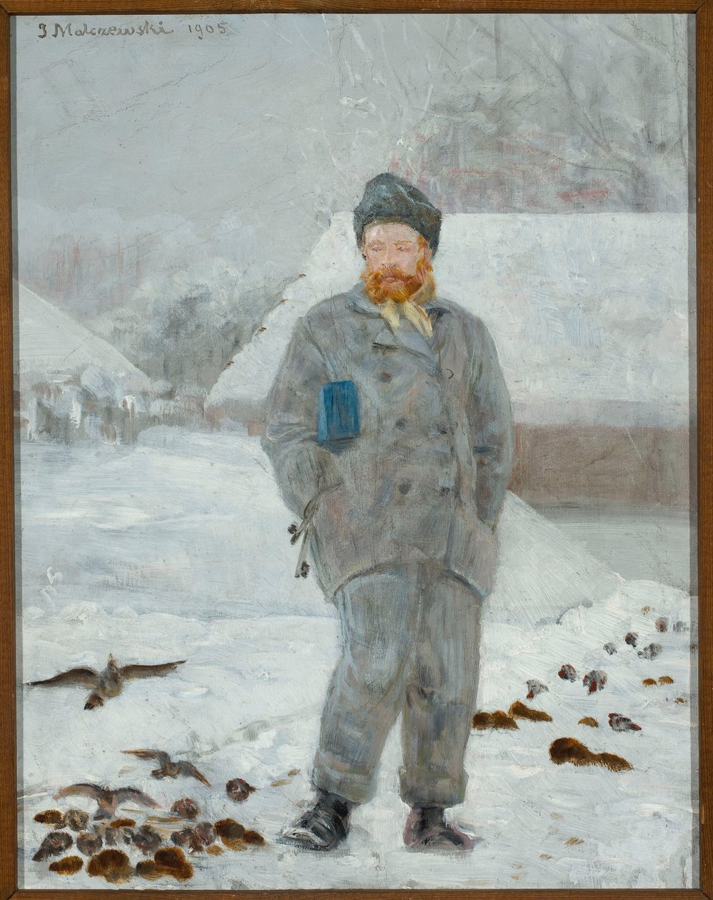 Portrét Adolfa Dygasińského s ptáky od Jacek Malczewski