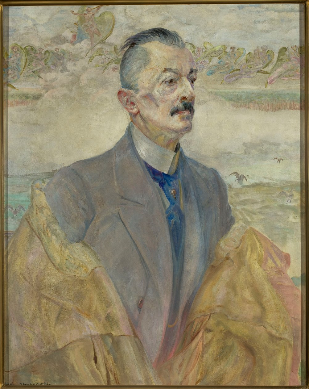 Portrét Augusta Sokołowského, historika od Jacek Malczewski