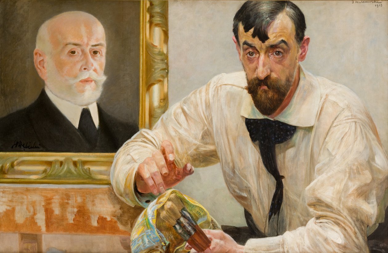 Portrét malíře Stanisława Dębického od Jacek Malczewski