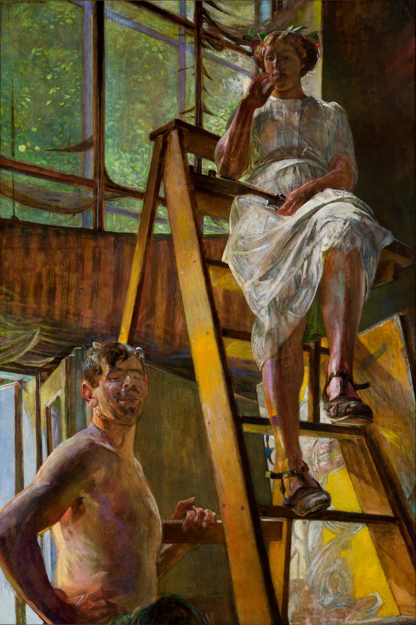 Satyr a model od Jacek Malczewski
