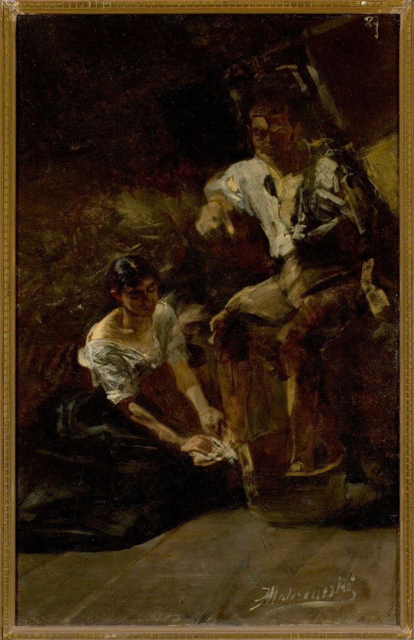 Mytí nohou (sibiřská scéna) od Jacek Malczewski