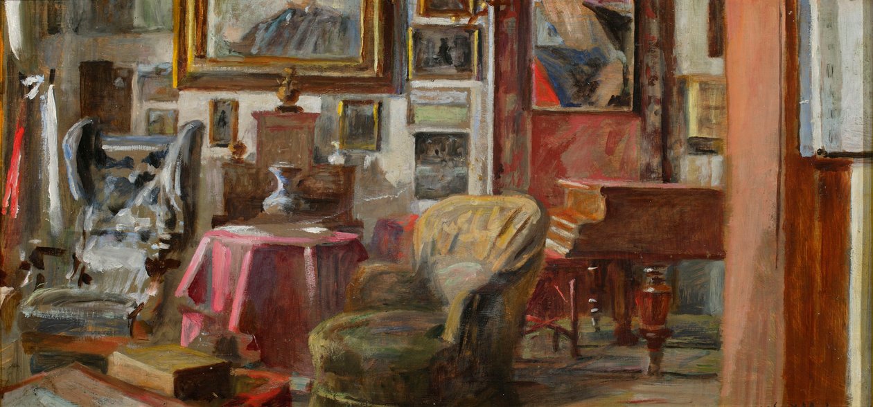 Interiér salónu v Lusławicích od Jacek Malczewski