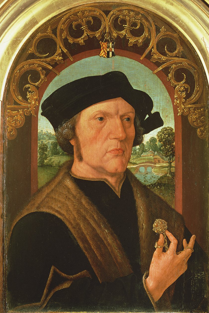 Portrét muže před oknem od Jacob Cornelisz