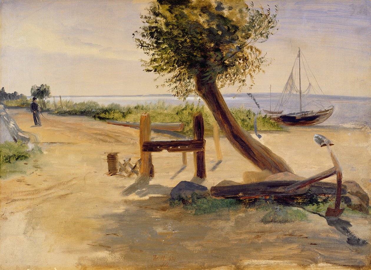 Břehy Labe, 1840 (olej na papíře na palubě) od Jacob Gensler
