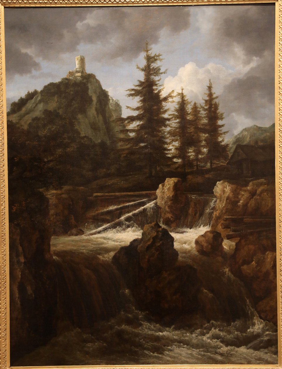 Krajina s vodopádem, c. 1660 od Jacob van Ruisdael