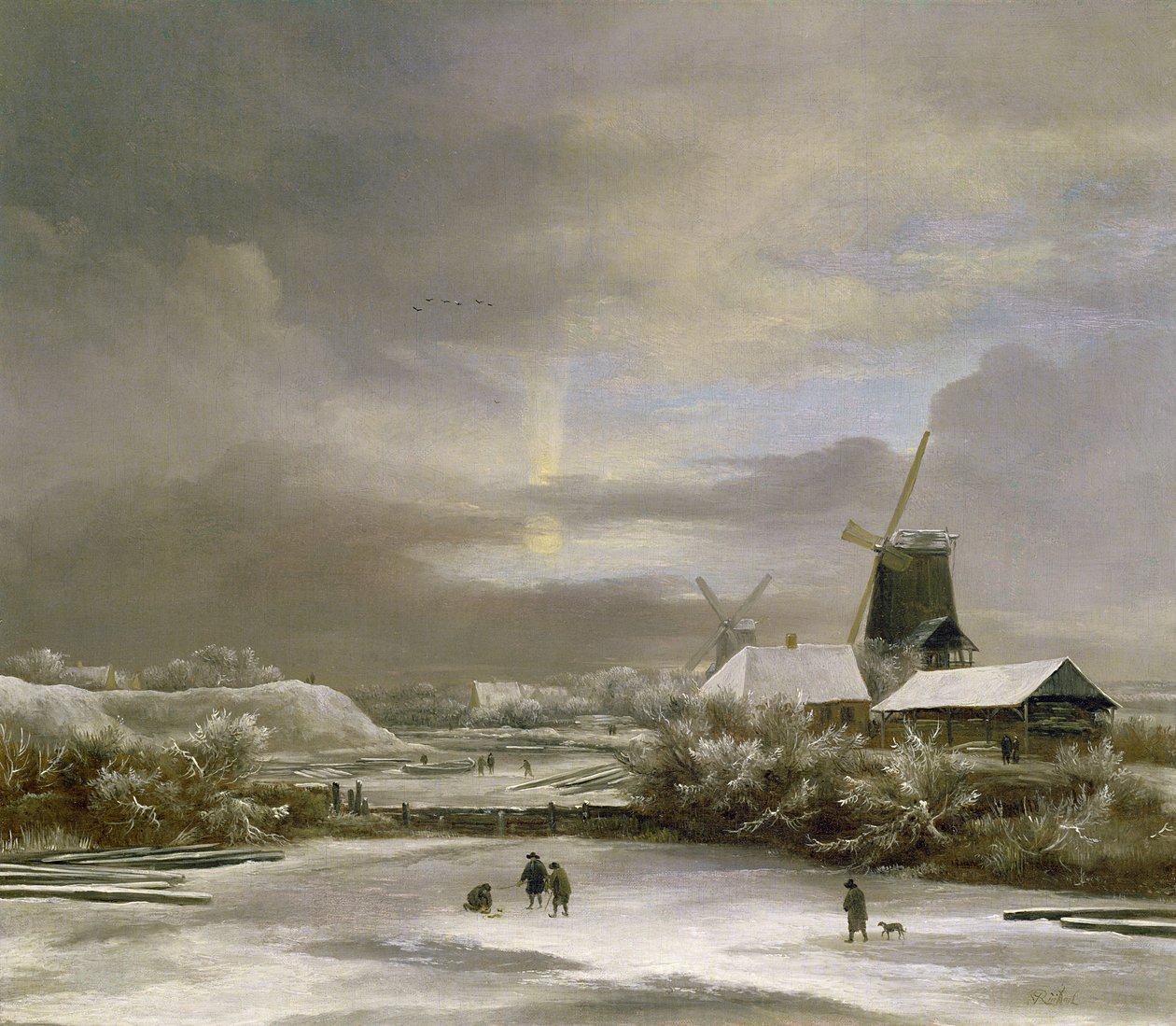 Zimní krajina od Jacob van Ruisdael