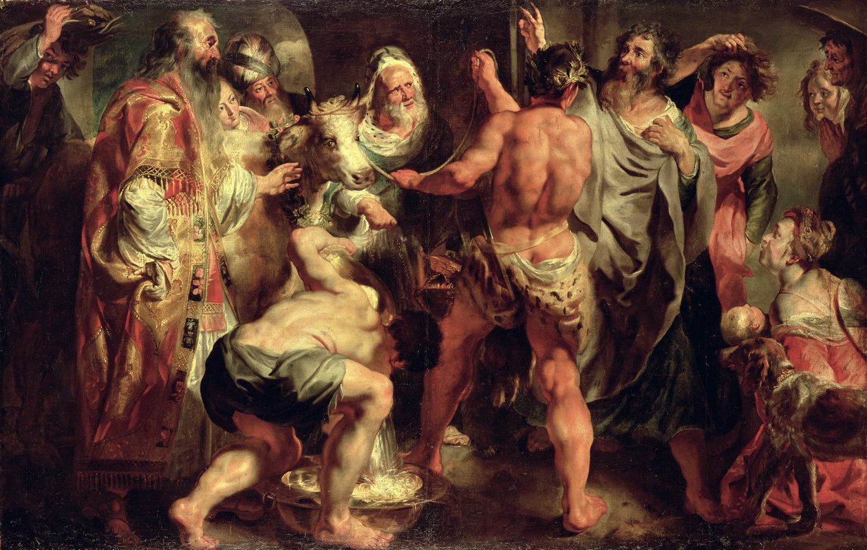 Apoštolové, sv. Pavel a sv. Barnabáš v Lystře od Jacob Jordaens