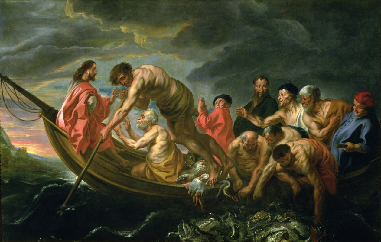 The Miraculous Draft of Fishes, c.1640 od Jacob Jordaens