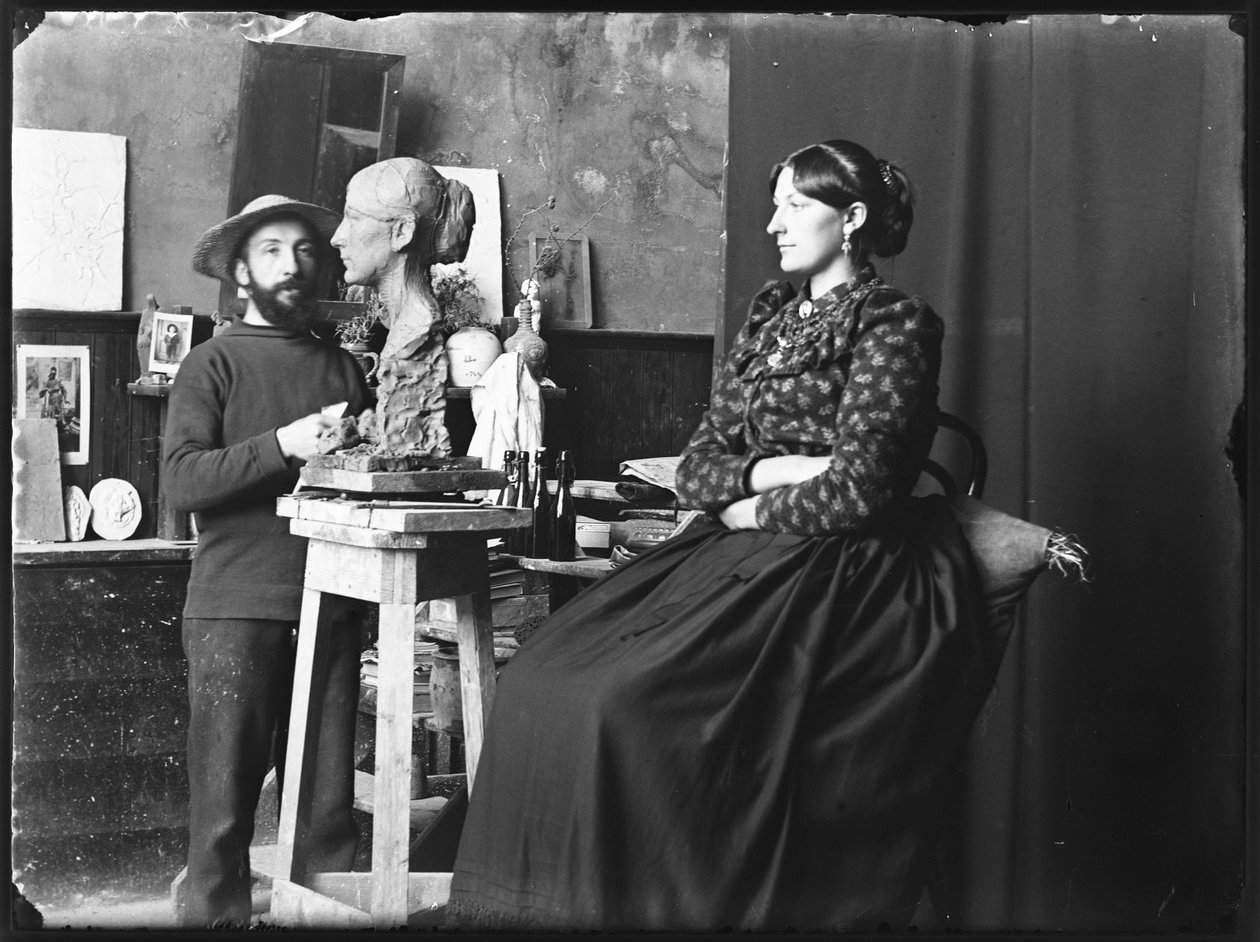 Eduard Jacobs ve svém ateliéru od Jacob Olie