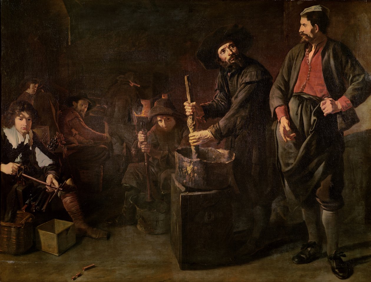Interiér sklářské dílny v Amsterdamu od Jacob or Jacques van Loo