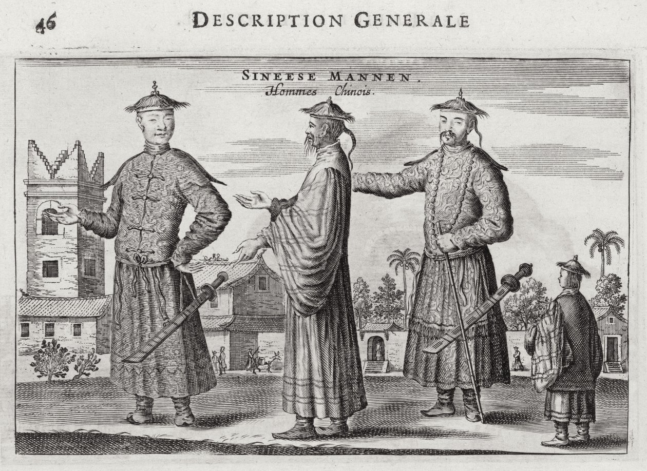 Číňané, obecný popis z popisu holandského velvyslanectví v Číně, 1665 od Jacob van Meurs