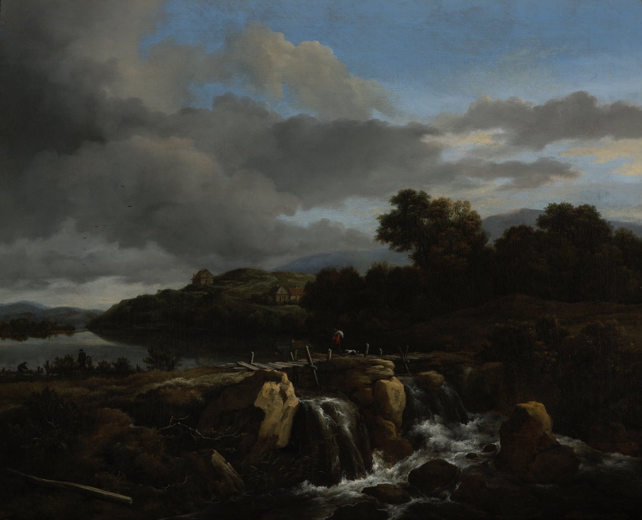 Krajina s kaskádou od Jacob van Ruisdael