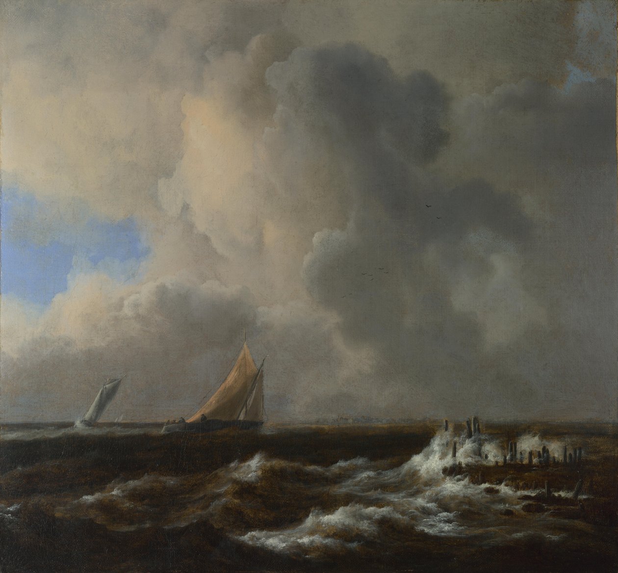 Plavidla v čerstvém větru od Jacob van Ruisdael