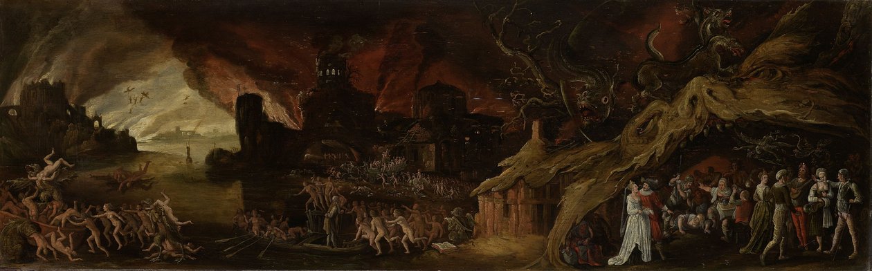 Poslední soud a sedm smrtelných hříchů od Jacob van Swanenburgh