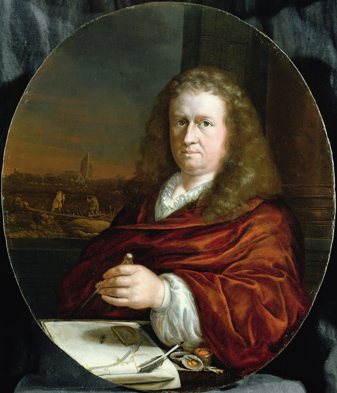 Portrét zeměměřiče od Jacob van der Sluys