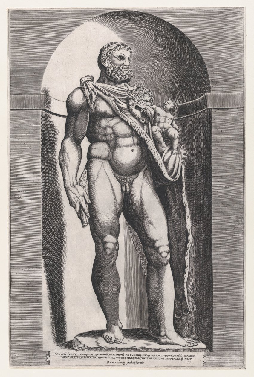 Zrcadlo římské velkoleposti: Císař Commodus jako Hercules, 1582., 1582 od Jacob(us) Bos.