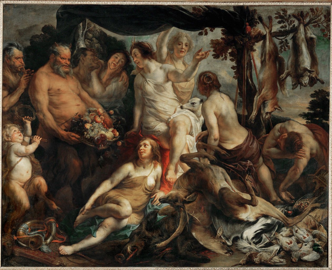 Le repos de Diane chasseresse - Diana odpočívá po lovu ... od Jacob (studio of) Jordaens