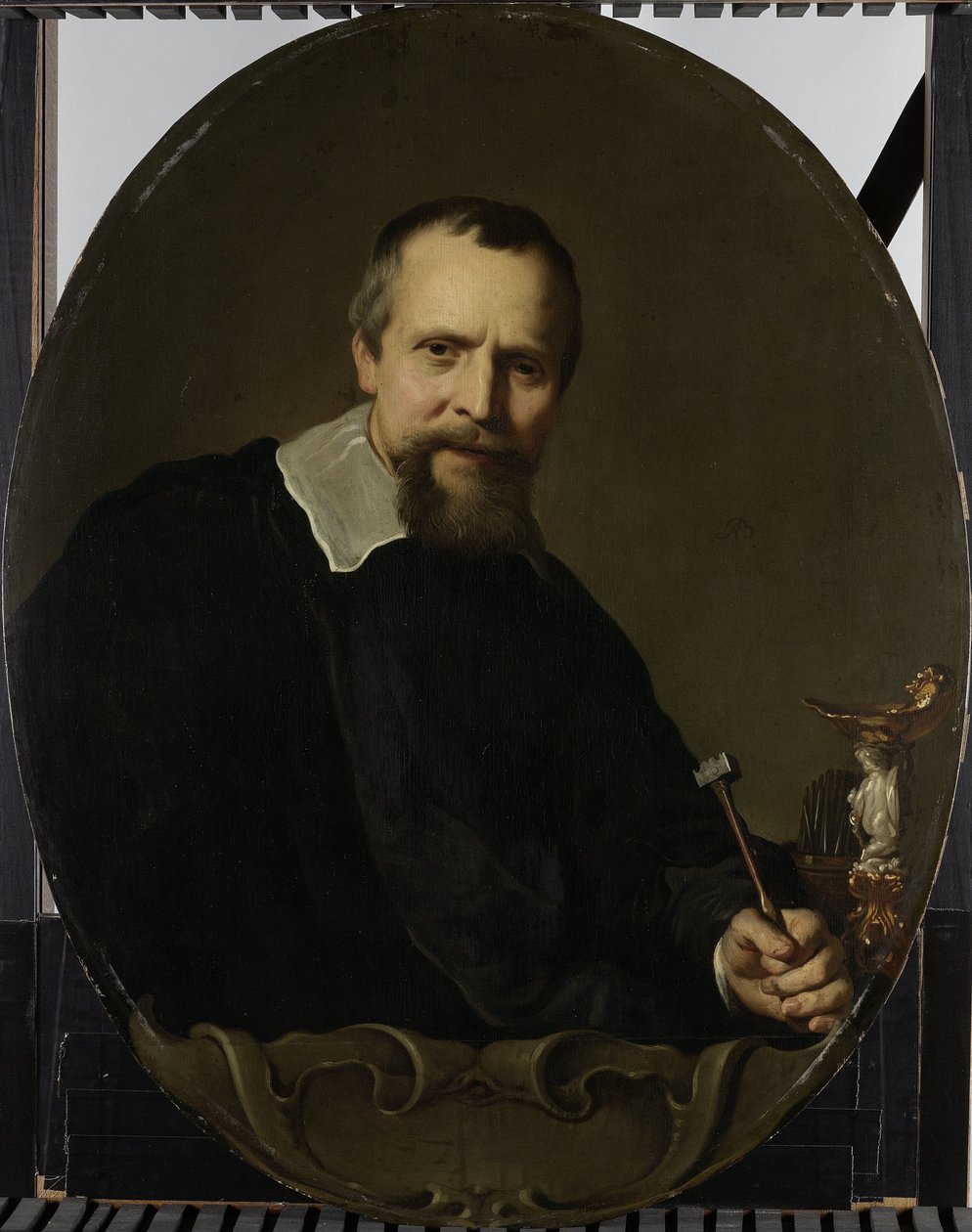 Portrét Johannese Lutmy Jan Lutma (1584/85-1669). Amsterodamský stříbrník od Jacob Adriaensz. Backer