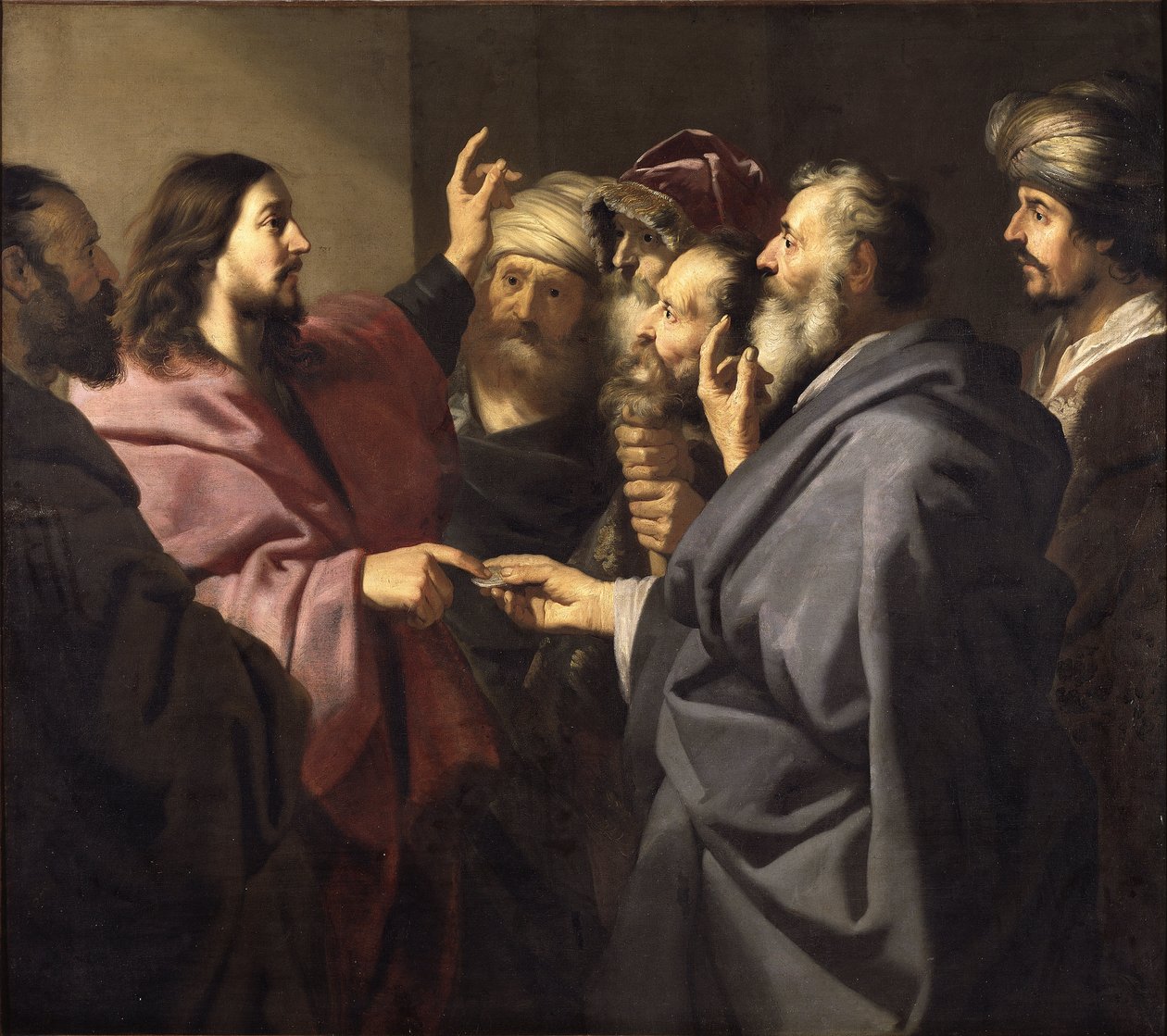 The Tribute Money - The Tribute Money, Backer, Jacob Adriaensz. (1609-1651). olej na plátně od Jacob Adriensz Backer