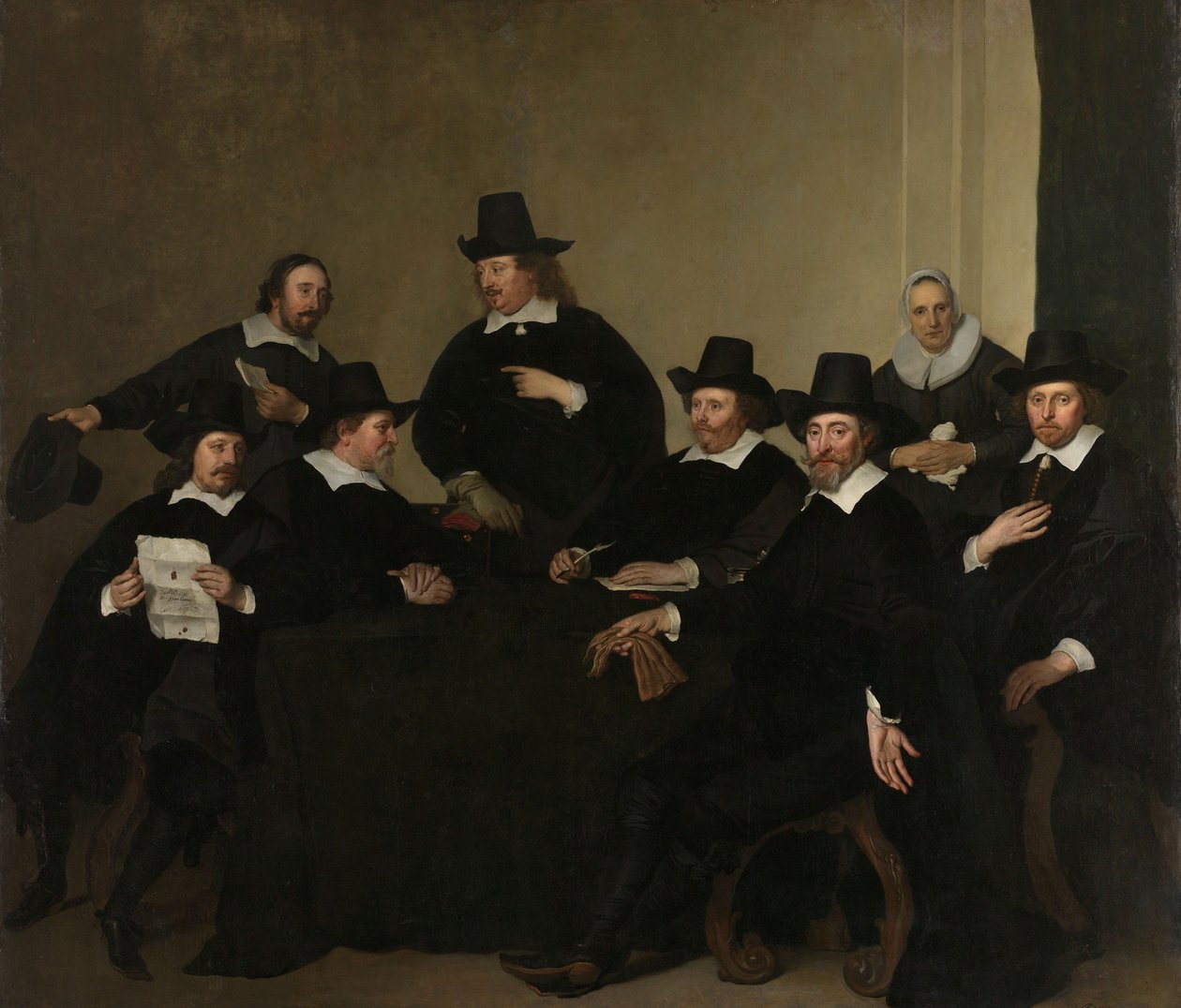Regenti Nieuwe Zijds Institute for the Outdoor Relief of the Poor, Amsterdam, cca 1650 (olej na plátně) od Jacob Adriensz Backer