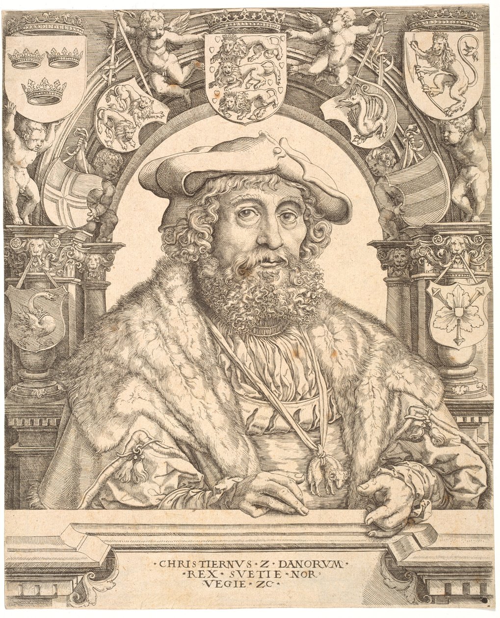 Dánsky: dánský král Kristián II. od Jacob Binck