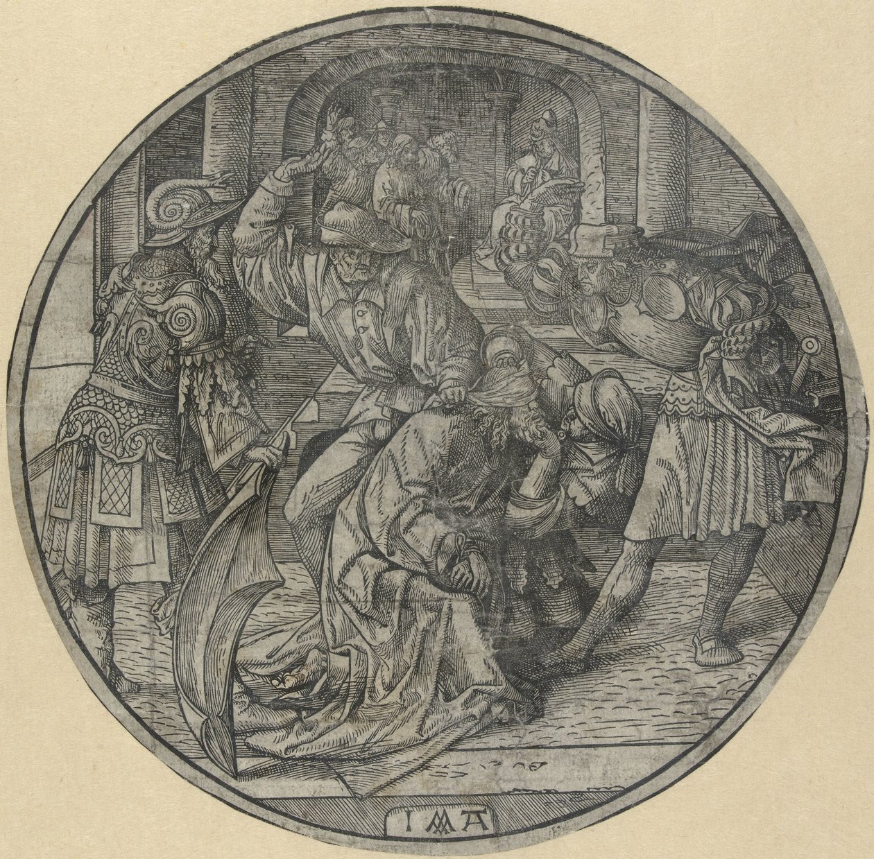 Výsměch Kristu The Round Passion (název série) od Jacob Cornelisz van Oostsanen